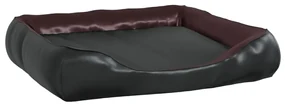 vidaXL Hondenmand 120x100x27 cm kunstleer zwart en bruin