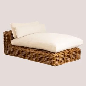 Modulaire Chaise Longue Module Voor Modulaire Tuinbank Van Rotan Milu Style Natuurlijk - Sklum