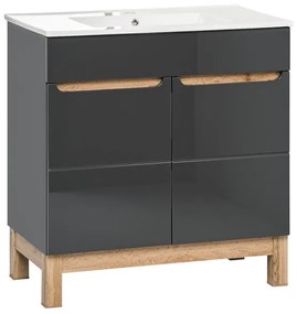 Comad Bali Grey 821 FSC onderkast 80cm eiken/antraciet