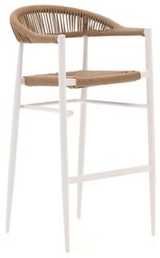 Barkruk tuin | Manifesto  Belpasso | Rope (touw) | Wit | Tuinstoel | Stapelbaar | Kees Smit Tuinmeubelen