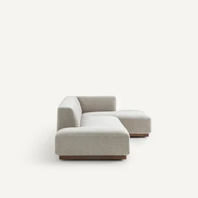 Rechter hoekbank XL in chenille fluweel, Jacopo