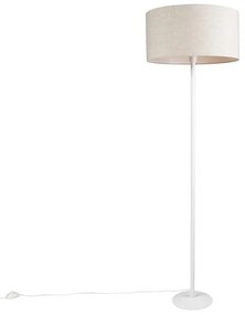 Moderne vloerlamp wit met peperkleurige kap 50 cm - Simplo Modern E27 Binnenverlichting Lamp
