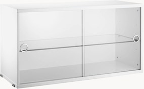 Vitrinekast String System met draaideuren van glas, B 78 x D 30 cm