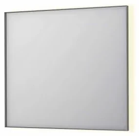 INK SP32 spiegel - 90x4x80cm rechthoek in stalen kader incl indir LED - verwarming - color changing - dimbaar en schakelaar - geborsteld RVS 8410053