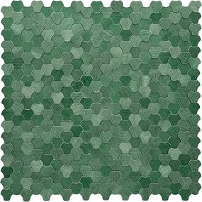 Zelfklevende Mozaïektegels Metaal | Driepas 3D Donkergroen | 30,5×29,6 cm | Keuken, Bad &amp; WC