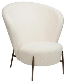Dan-Form Orbit Fauteuil Met Hoge Rugleuning Boucle Dove Lichtgrijs