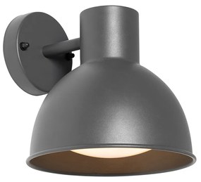 Industriële buitenwandlamp donkergrijs rond IP44 - Natas
