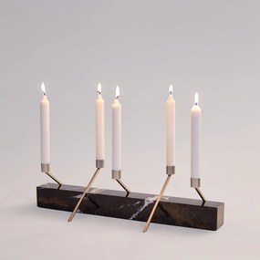 Marmeren kandelaar voor op tafel, hoogte 21,3 cm, SEBASTIANO