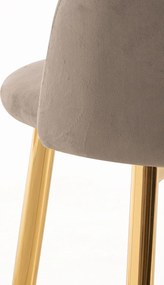 Set 4 Vint Fluwelen Golden Stoelen