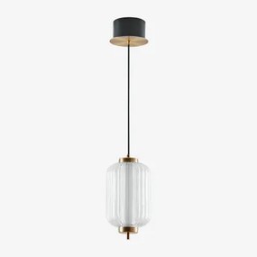 Led Hanglamp Van Ijzer Met 1 Glazen Bol Necsar Goud & B - Sklum