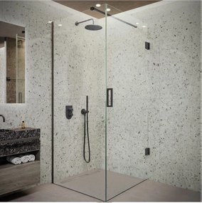 Saniclear Modern douchecabine 90x70 met 70cm deur anti-kalk zwart
