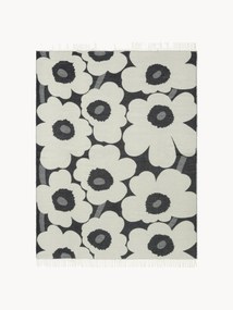 Dubbelzijdige plaid Unikko met franjes