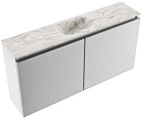 Mondiaz Ture DLux toiletmeubel 100cm plata met wastafel glace midden met kraangat