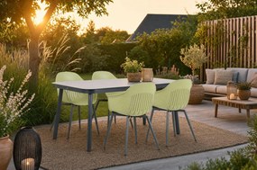 Tuinset 4 personen 160 cm Aluminium Groen Lifestyle Garden Furniture Lissabon/Tavano