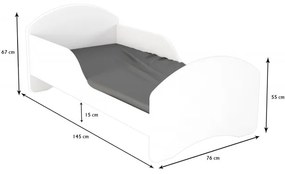Peuter Grijs Eenpersoonsbed Cosmo - Voor kinderen Kinderen Peuter Junior 5056231767903 Children's Beds Home, 140x70, Nee, Geen Children's Beds Home Me