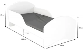 Peuter Licht eiken Eenpersoonsbed Cosmo - Voor kinderen Kinderen Peuter Junior 5056231767842 Children's Beds Home, 140x70, Nee, Geen Children's Beds H