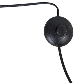 Booglamp messing met wit stoffen kap wit 50 cm - XXL