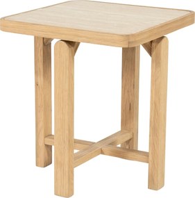 Vierkante Bijzettafel Travertin - 40 X 40cm.