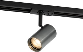 Moderne spot gunmetal voor railsysteem 1-fase  - Iconic Jeana