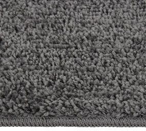 vidaXL Vloerkleed shaggy anti-slip 160x230 cm donkergrijs