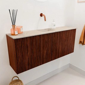 Mondiaz Joya DLux 100cm toiletmeubel ruby met wastafel faye midden zonder kraangat frappe