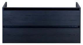 NewWave Infinity wastafelonderkast 120 cm 2 laden greeplijst in kleur black oak 75038149