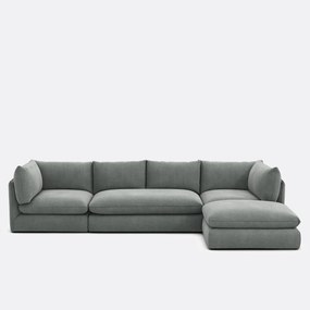 2-zits bankelement voor modulaire sofa, in gestructureerde stof, Malo