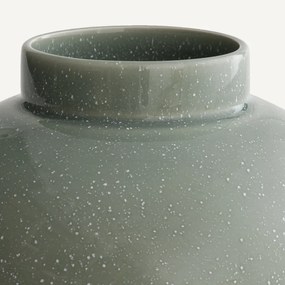 Ronde vaas van gestippeld geglazuurd keramiek, LECCIA