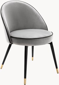 Fluwelen eetkamerstoelen Cooper, 2-delig