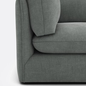 Modulaire bank, 3 zits met poef, gestructureerde stof, Malo