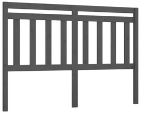vidaXL Hoofdbord 166x4x100 cm massief grenenhout grijs
