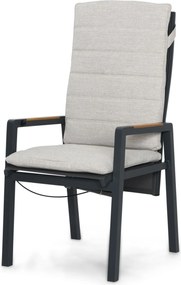 Verstelbare Tuinstoel Aluminium Grijs-antraciet Lifestyle Garden Furniture Vivaro   antracite