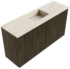Mondiaz Joya DLux 80cm toiletmeubel shadow met wastafel faye midden zonder kraangat meli