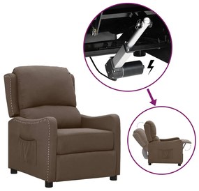 vidaXL Sta-opstoel verstelbaar stof taupe