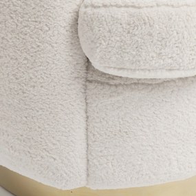 Kare Design Silhouette Fur Ronde Teddy Fauteuil Wit