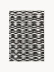 Handgeweven in- & outdoor vloerkleed Rune met geometrisch patroon