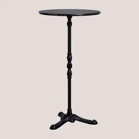 Roma Marmeren Hoge Bartafel Zwart & Rond & Marmer Nero Marquina - Sklum