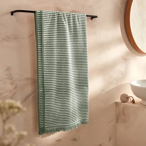 Gestreept badlaken in badstof Malo