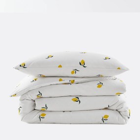 Bedset voor kinderbed in katoen, vierkante kussensloop, Citron