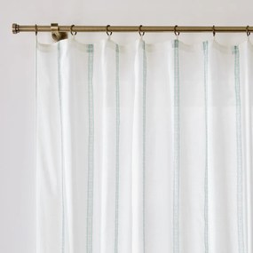 Glasgordijn met gestreept Ikat-motief van katoen, met ringen, Asti