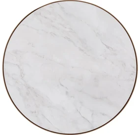 Goossens Salontafel Livia rond, hpl roze, modern design, 61 x 35 x 61 cm
