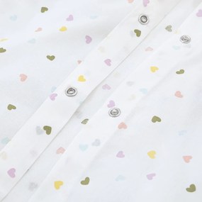 Baby dekbedovertrek van biologisch katoen met hartjesprint, SCACCO