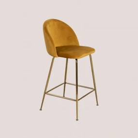 Kana Design Hoge Fluwelen Kruk Goud & Mostaza & ↑65 Cm - Sklum