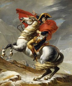 David, Jacques Louis - Kunstdruk Napoleon Crossing the Alps on 20th May 1800, (35 x 40 cm)