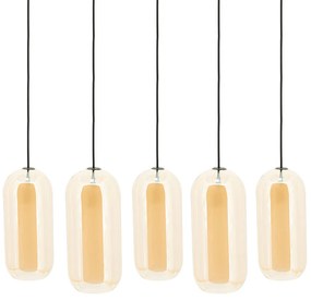 By-Boo Shona Rectangular Eettafel Hanglamp Amberglas