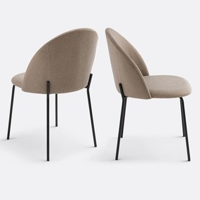 Set van 2 fluwelen stoelen, Nordie