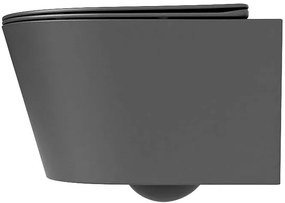 Mondiaz Lavie toiletpot randloos met softclose zitting dark grey