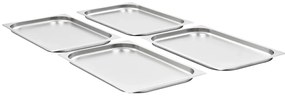 vidaXL Gastronormbakken 4 st GN 1/1 20 mm roestvrij staal