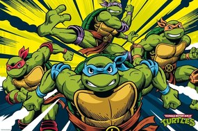 Poster Teenage Mutant Ninja Turtles - Turtles in Action, (91.5 x 61 cm)