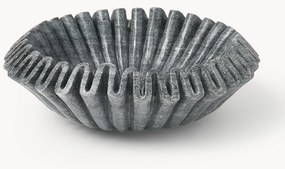 Handgemaakte decoratieve schaal Santorini van marmer, Ø 31 cm in grijs
